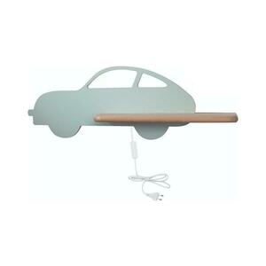 LED gyerekszoba falilámpa polccal CAR LED/5W/230V zöld/fa 21 kép
