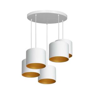 Csillár zsinóron ARDEN 5xE27/60W/230V fehér/arany 3450 kép