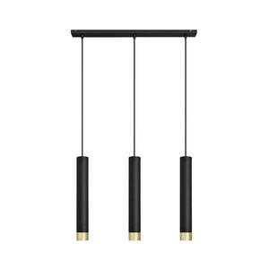 LED Csillár zsinóron TUBA 3xGU10/4, 8W/230V fekete/arany W kép