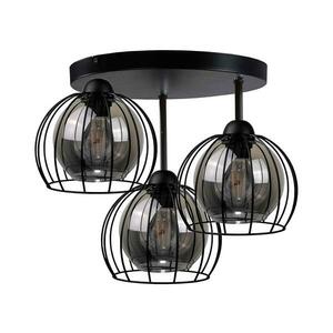 Keter Lighting Felületre szerelhető csillár SOLO BLACK 3xE27/60W/230V átm. 30 cm 1483 kép