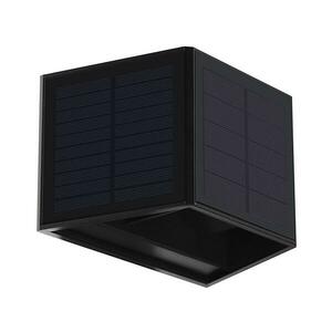 LED napelemes fali lámpa WINGS LED/2W/1200 mAh 3, 7V 3000K IP54 fekete EKO9097 kép