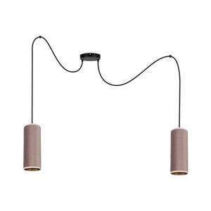 HEXE Láncos lámpa AVALO 2xE27/60W/230V pókháló rózsaszín/rez 0120 kép