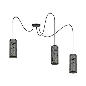 HEXE Csillár zsinóron AVALO 3xE27/60W/230V pók szürke/fekete 0142 kép
