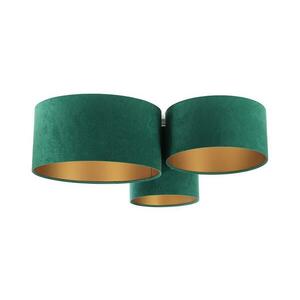 Mennyezeti lámpa SPACE 3xE27/60W/230V zöld/arany 080 kép