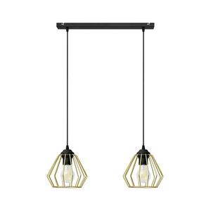 Csillár zsinóron AGAT 2xE27/15W/230V arany/fekete W kép