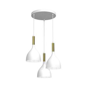 Csillár zsinóron NOAK 3xE27/15W/230V fehér/arany 3898 kép