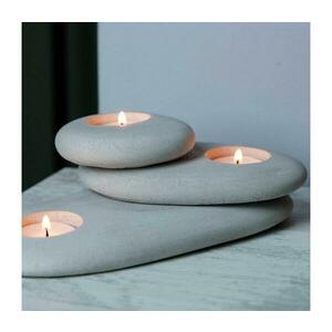 KÉSZLET 3x Tartó teagyertyákhoz 21, 5cm/15cm/9cm beton 281MST1101 kép
