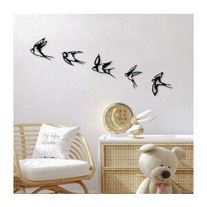 5 db fali madárdekoráció, fém, készlet 899SKL2369 kép