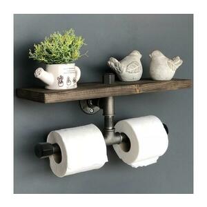 Vécépapír tartó polccal BORU 12x40 cm fenyő 792EVL1716 kép