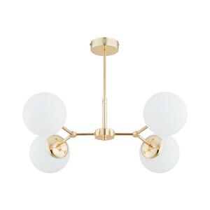 Csillár rúdon FOTON 4xE14/40W/230V arany/fehér 63117 kép