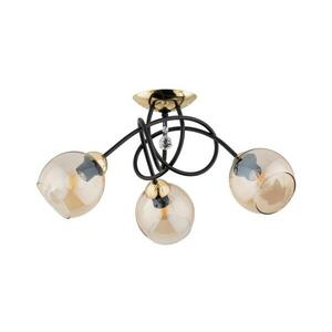 Felületre szerelhető csillár MODENA 3xE27/60W/230V fekete/arany/bézs 62296 kép