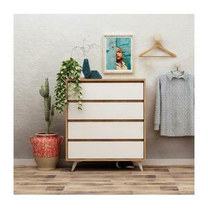 Komód SUVERA 86x70 cm fehér/beige 811MDD3408 kép