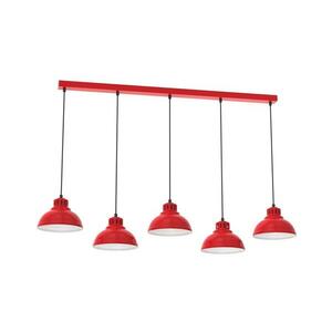 Csillár zsinóron SVEN 5xE27/15W/230V piros 9229 kép