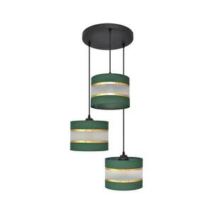 Csillár zsinóron HELEN 3xE27/15W/230V zöld/arany W kép