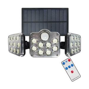 LED Napelemes reflektor mozgásérzékelővel LED/20W/3, 7V 1200 mAh IP44 + távirányító EKO9152 kép