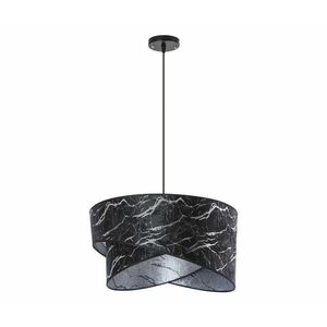 Csillár zsinóron 1xE27/60W/230V fekete/ezüst W kép