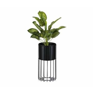 HowHomely Fém virágcserép LOFT 42x20 cm fekete HH kép