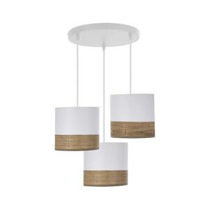 Csillár zsinóron BIANCO 3xE27/40W/230V fehér/barna 33 kép