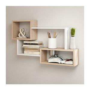 MIRJAN 24 Fali polc TRIO 54x87 cm sonoma tölgy/fehér kép