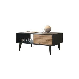 MIRJAN 24 Kávésasztal WILLOW 46x104 cm fekete/barna kép
