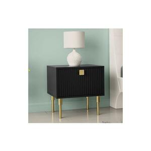 MIRJAN 24 Éjjeliszekrény DORSET 50x50 cm fekete/arany kép