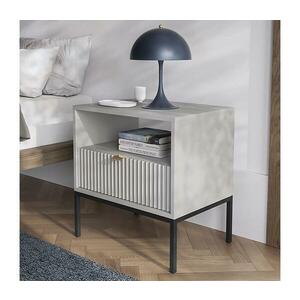 MIRJAN 24 Éjjeliszekrény NOVA 56x54 cm szürke/fekete kép