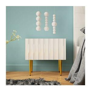 MIRJAN 24 Éjjeliszekrény ARCOS 46x50 cm fehér/arany kép