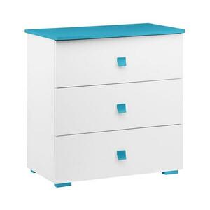 Konsimo Sp. z o.o. Sp. k. Szekrény PABIS 87x83 cm fehér/kék 10450.04.101 kép