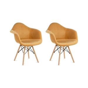 Konsimo Sp. z o.o. Sp. k. KÉSZLET 2x Étkezőszék NEREA 80x60, 5 cm sárga/bükkfa 10440.05.070 kép