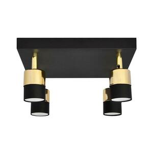 LED Spotlámpa TUBSSON 4xGU10/4, 8W/230V fekete/arany R kép
