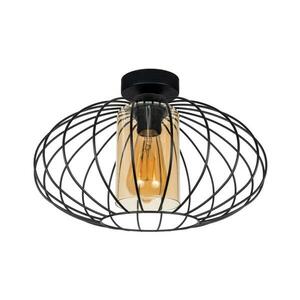 HEXE Felületre szerelhető csillár CORRINI 1xE27/60W/230V átm. 34 cm fekete/bézs 0207 kép