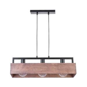 Csillár zsinóron DAKOTA 3xE27/60W/230V fa/fekete 31746 kép