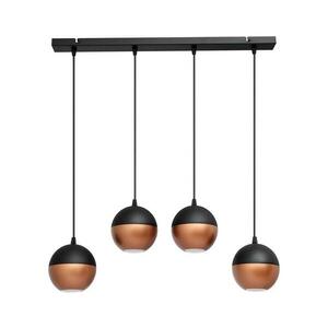 LED Csillár zsinóron MIDWAY 4xGU10/4, 8W/230V fekete/réz W kép