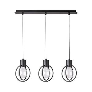 Csillár zsinóron AURA 3xE27/60W/230V fekete 31090 kép