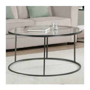 Kávésasztal BERLIN 60x45 cm fekete/átlátszó 706CLN1137 kép