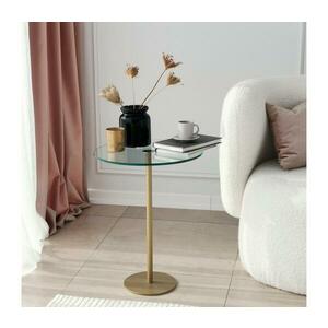 Kisasztal SOCIAL 50x40 cm arany/átlátszó 552NOS1433 kép