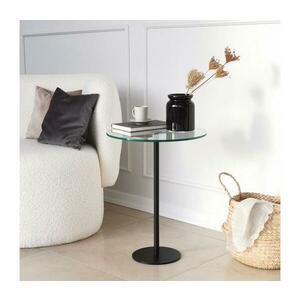 Kisasztal SOCIAL 50x40 cm fekete/átlátszó 552NOS1434 kép