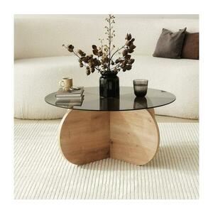 Kávésasztal BUBBLE 35x75 cm barna/fekete 552NOS2268 kép