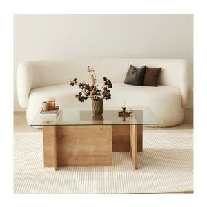 Kávésasztal ESCAPE 40x105 cm barna/átlátszó 552NOS2271 kép