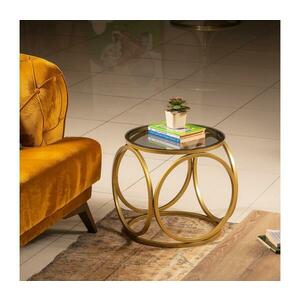 Kisasztal MIMO 40x40 cm arany/fekete 541HDL1228 kép