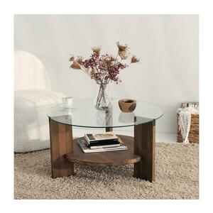 Kávésasztal MONDO 40x75 cm fenyő/átlátszó 552NOS2231 kép