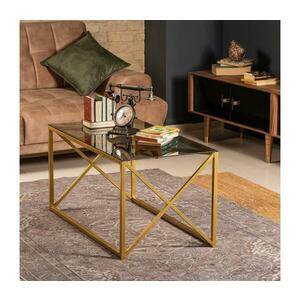 Kávésasztal ILIOMAR 46, 6x94 cm arany/fekete 541HDL1225 kép