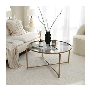 Kávésasztal NAP 40x83 cm arany/átlátszó 552NOS2221 kép