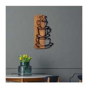 Fali dekoráció 58x34 cm fa/fém csészékkel 899SKL2278 kép