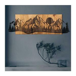 Fali dekoráció 75, 5x24, 5 cm hegy motívum fa/fém 279ENZ1855 kép