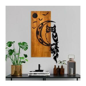 Falra szerelhető dekoráció 36x66 cm bagoly fa/fém 899SKL2682 kép