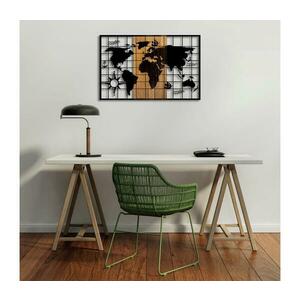 Fali dekoráció 90x58 cm fa/fém térkép 899SKL2312 kép