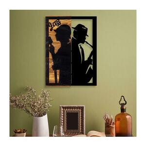 Fali dekoráció 32x50 cm jazz fa/fém 899SKL2211 kép