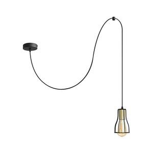 Csillár zsinóron TUBE LONG 1xE27/15W/230V fekete/arany W kép