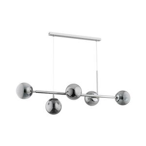 Csillár zsinóron DANSA 5xE14/10W/230V szürke/fényes króm 63018 kép